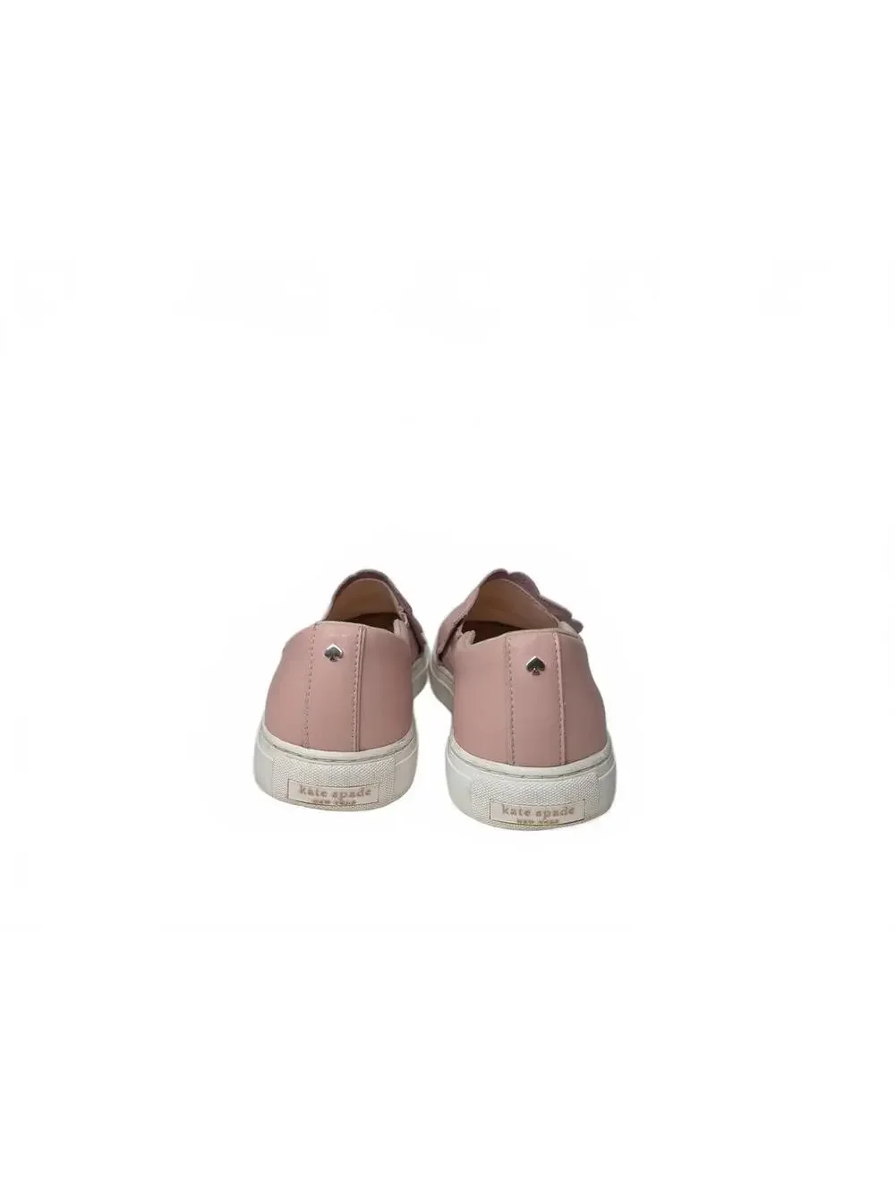Kate Spade Pink Slip-On‎ Leather Sneakers with Scalloped Detail Size 9.5